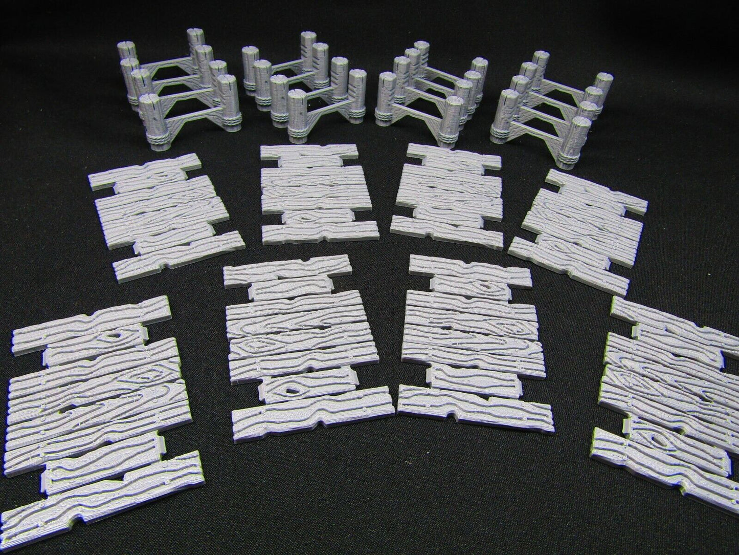 24pc Narrow Modular Boat Ship Docks Pier Set Scenery Scatter Terrain Props