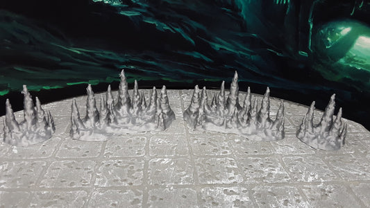 4 Piece Cavern Cave Stalagmite 28mm Scale Fantasy Scatter Terrain Model for RPG Tabletop Fantasy Games Dungeons & Dragons 3D Printed