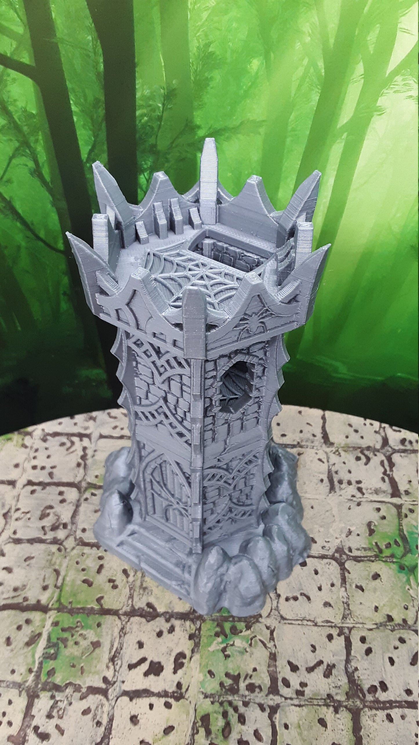 3 Floor Modular Stackable Dark Elf Sentry Watch Tower 28mm Scale Scatter Terrain 3D Printed Model Tabletop Game Dungeons & Dragons OpenForge
