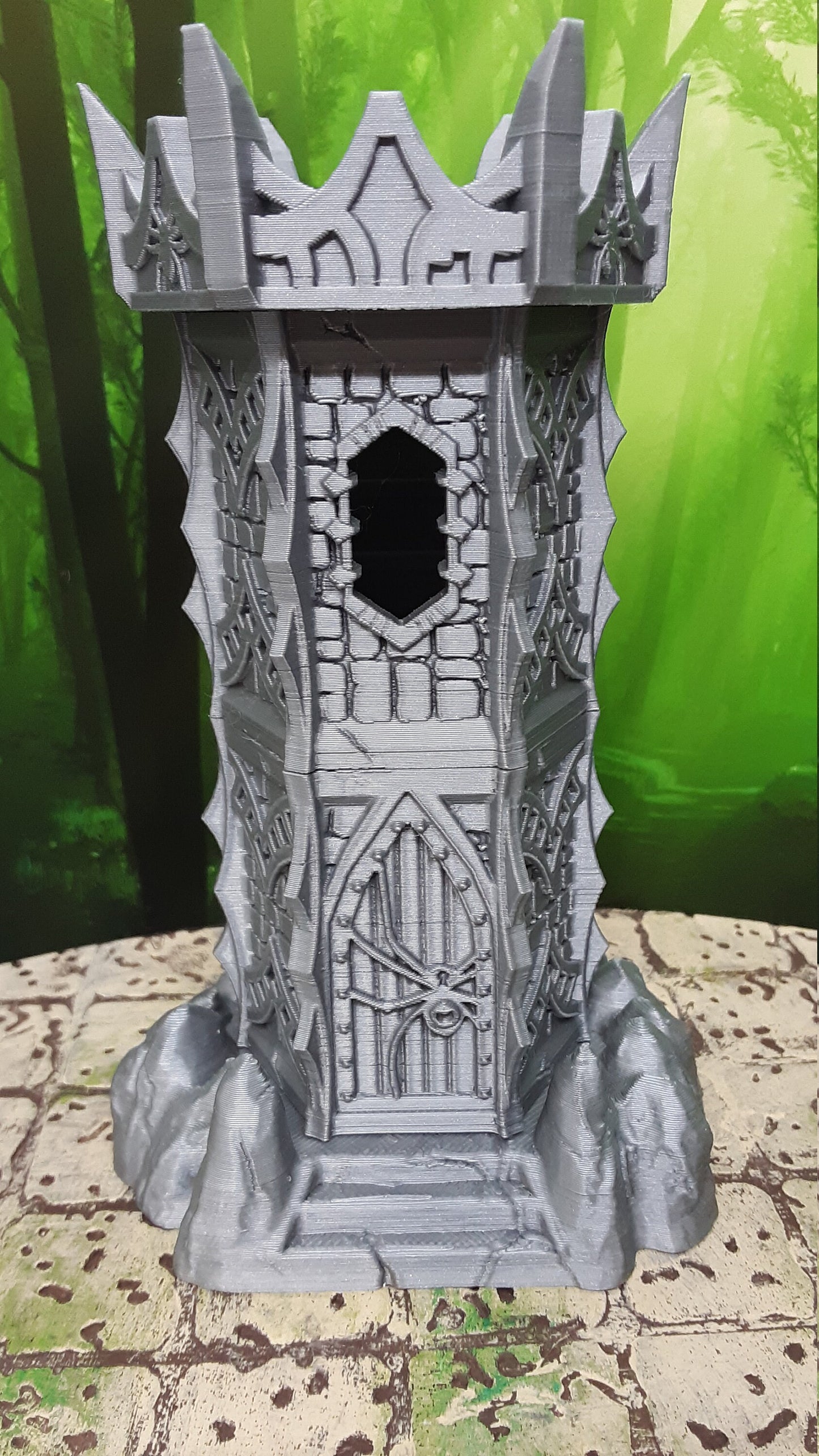 3 Floor Modular Stackable Dark Elf Sentry Watch Tower 28mm Scale Scatter Terrain 3D Printed Model Tabletop Game Dungeons & Dragons OpenForge