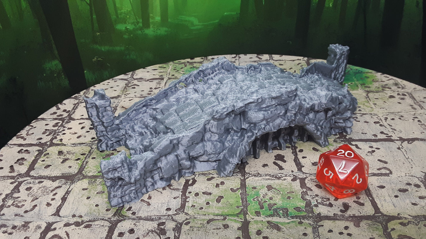 Ruined Stone Bridge Scatter Terrain Scenery 28mm Dungeons & Dragons 3D Printed Mini Miniature Model Tabletop War Gaming Wilds of Wintertide