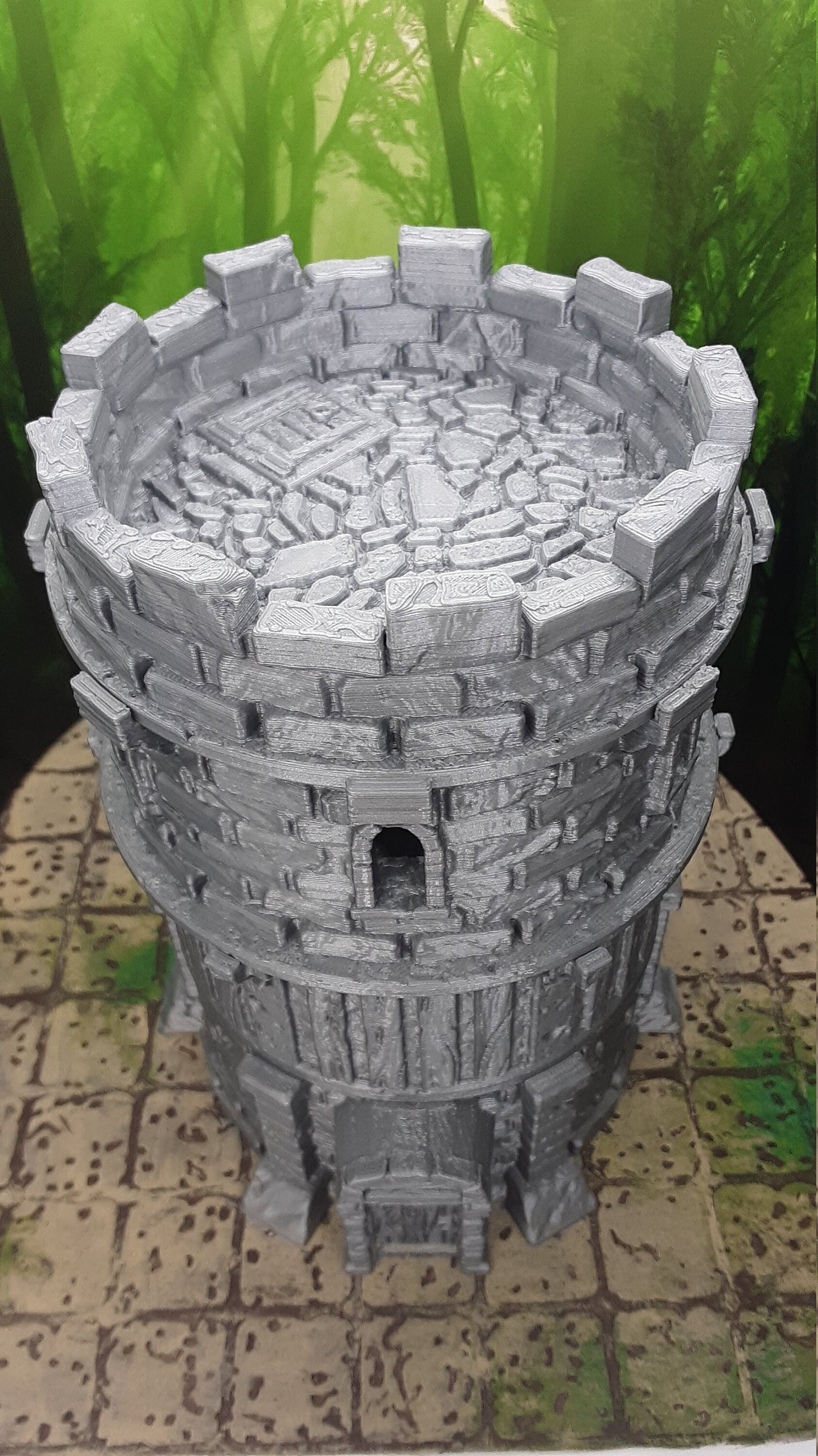 4 Floor Modular Watchtower Stone Castle Terrain Scenery 28mm Dungeons & Dragons 3D Printed Mini Miniature Model Tabletop War Gaming
