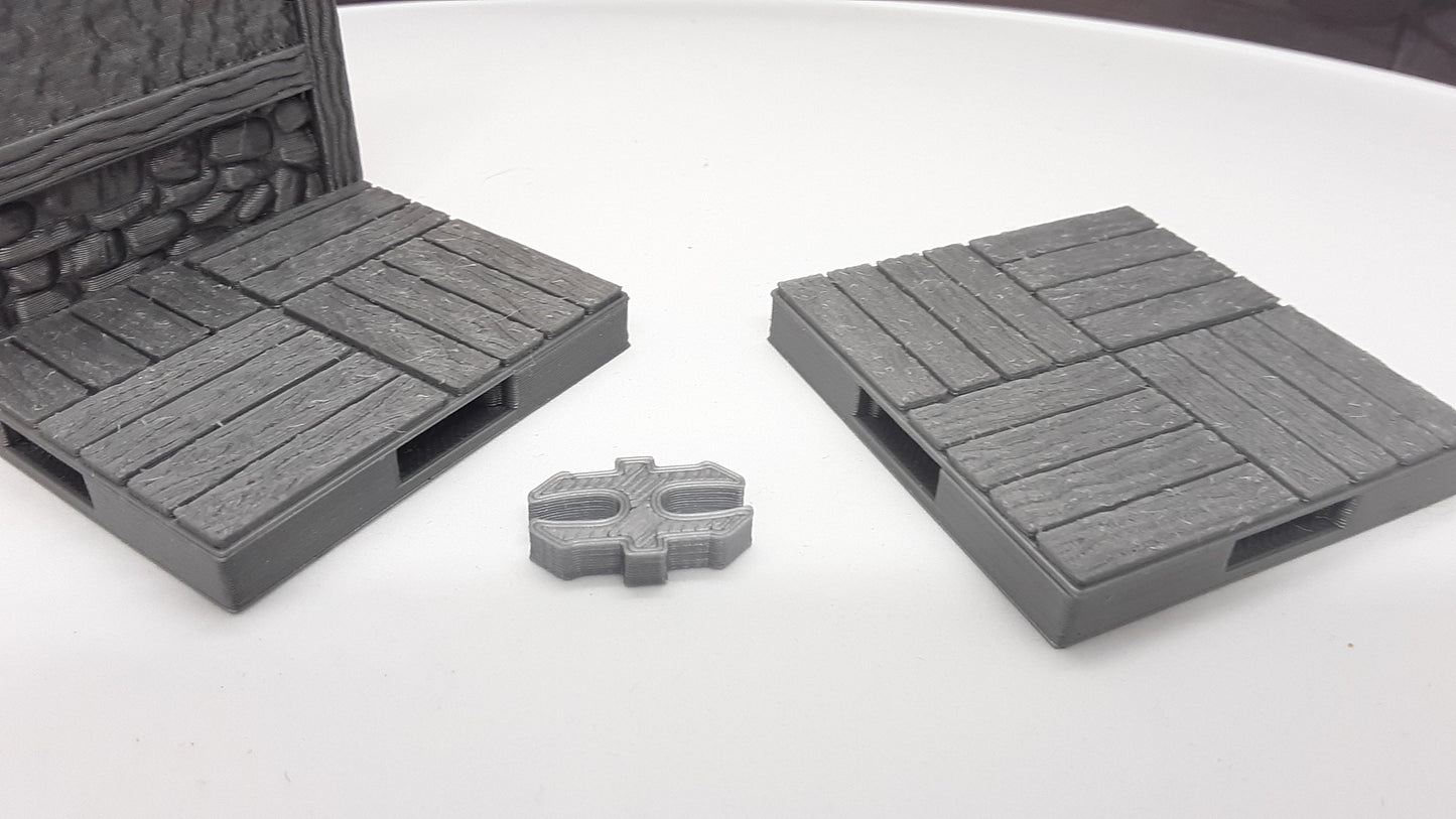 15 Tile Set Town Bar Inn Openforge Locking Modular Dungeon Tiles w/ Doors 3D Printed Model Tabletop Game Dungeons and Dragons D&D Open Lock