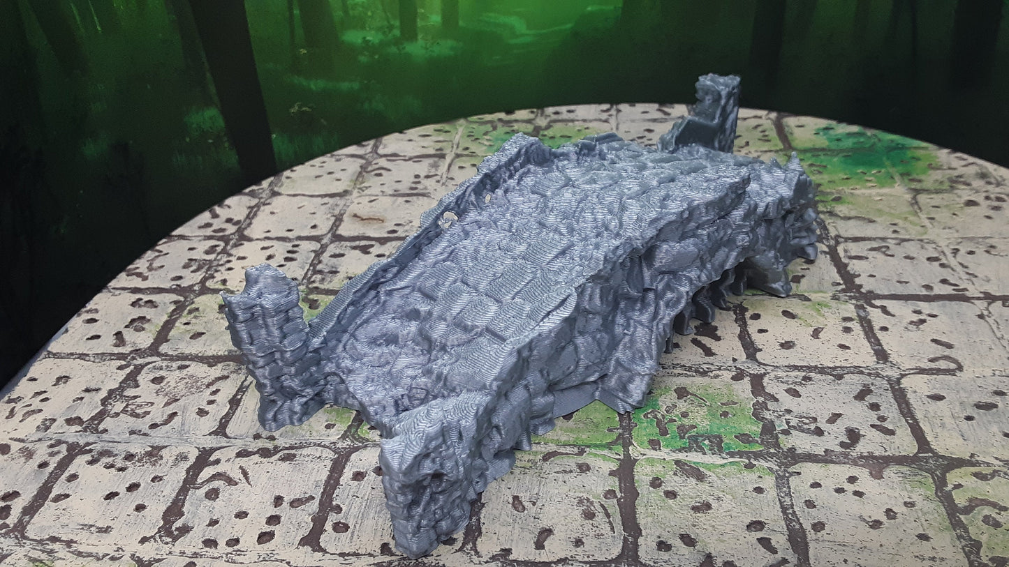 Ruined Stone Bridge Scatter Terrain Scenery 28mm Dungeons & Dragons 3D Printed Mini Miniature Model Tabletop War Gaming Wilds of Wintertide