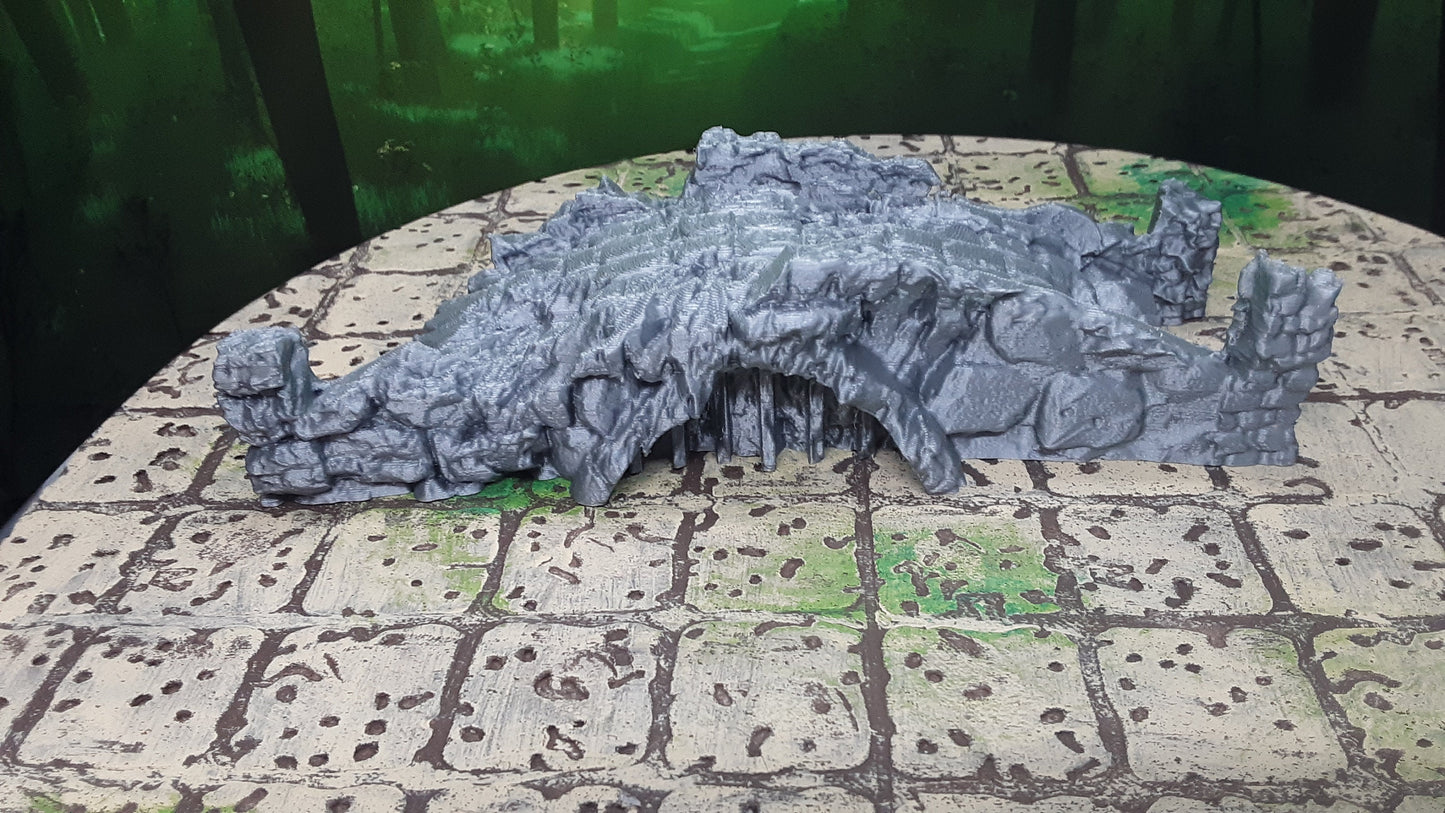 Ruined Stone Bridge Scatter Terrain Scenery 28mm Dungeons & Dragons 3D Printed Mini Miniature Model Tabletop War Gaming Wilds of Wintertide