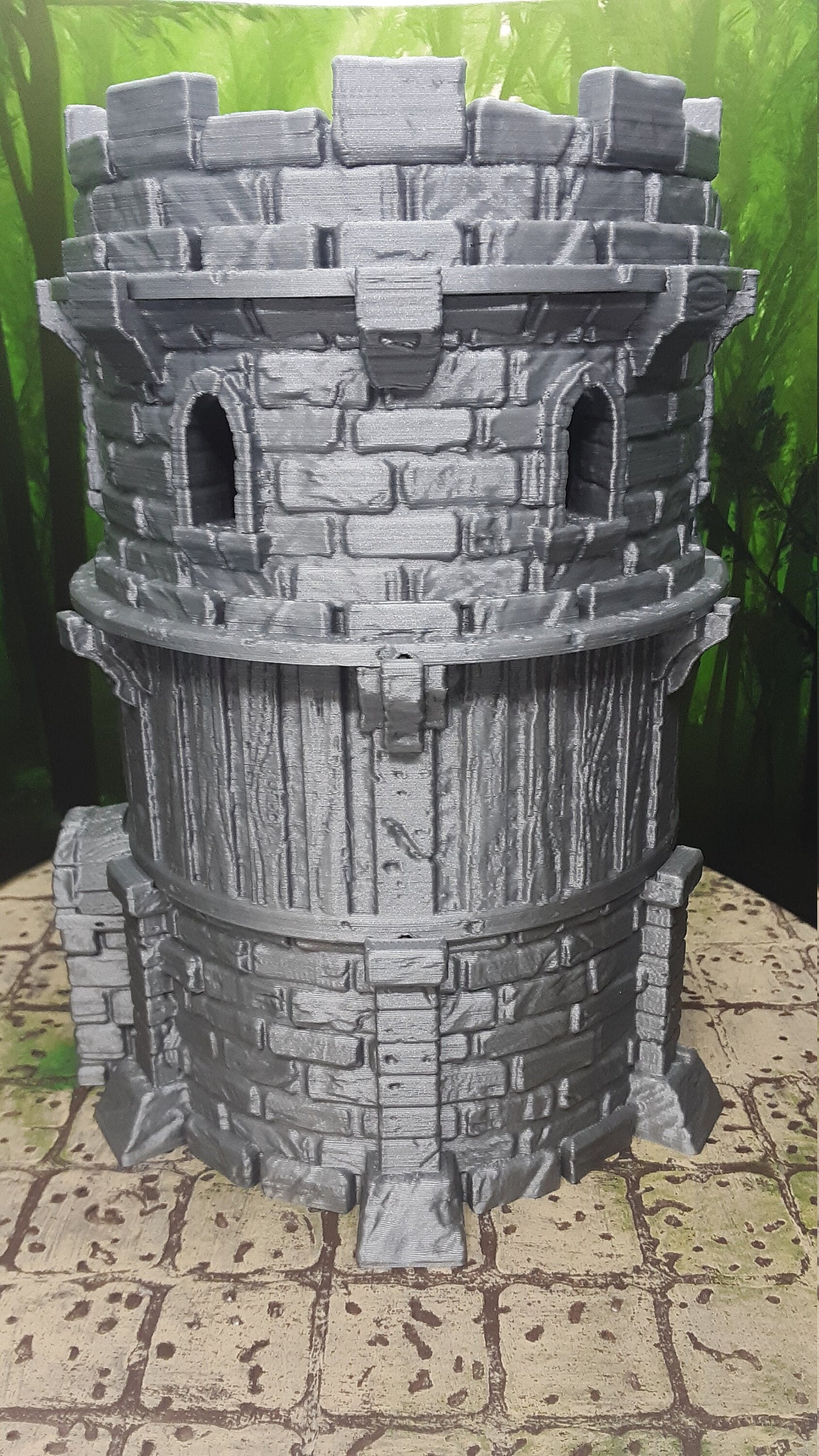 4 Floor Modular Watchtower Stone Castle Terrain Scenery 28mm Dungeons & Dragons 3D Printed Mini Miniature Model Tabletop War Gaming