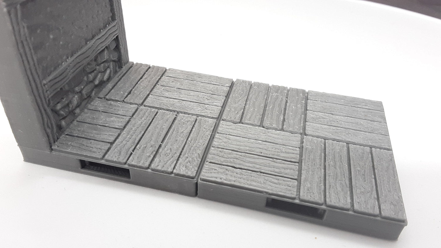 15 Tile Set Town Bar Inn Openforge Locking Modular Dungeon Tiles w/ Doors 3D Printed Model Tabletop Game Dungeons and Dragons D&D Open Lock