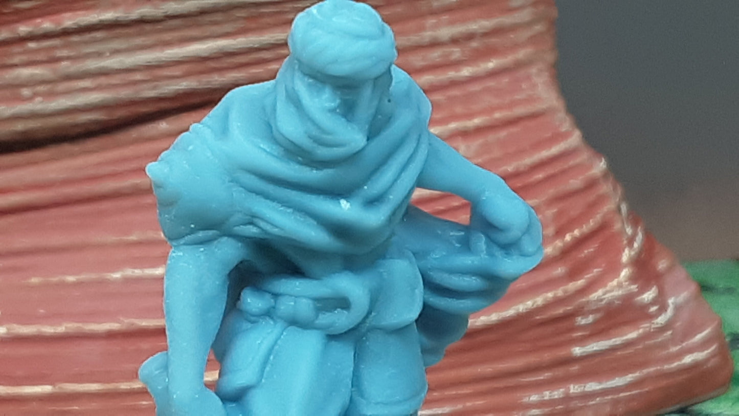 Axe Marauder Desert Thief Mini Miniature Figure for RPG Fantasy Games Dungeons & Dragons 3D Printed Resin Empire of Scorching Sands