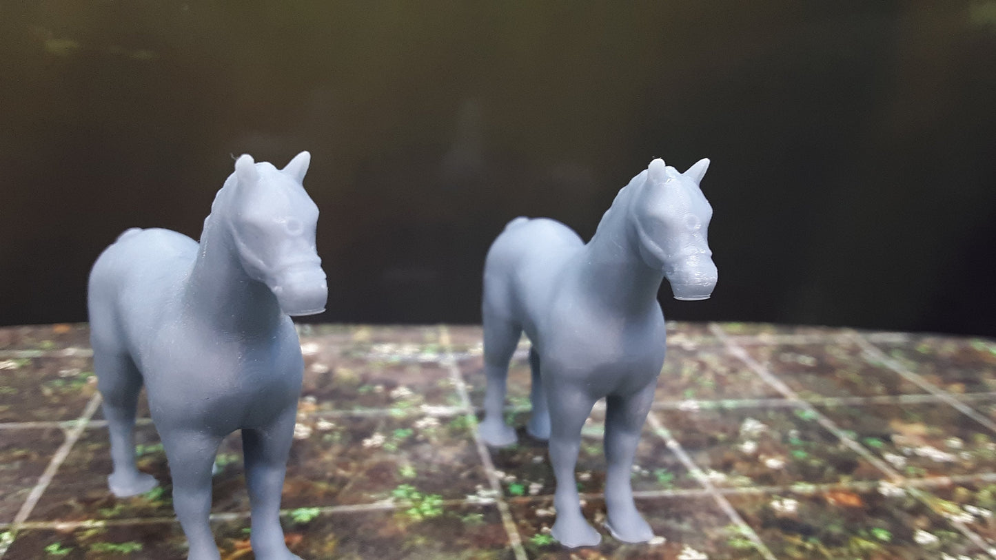 Lot of Horse Mini Figure Miniatures You Choose Quantity 28mm Scale RPG Fantasy Dungeons & Dragons 3D Printed Resin