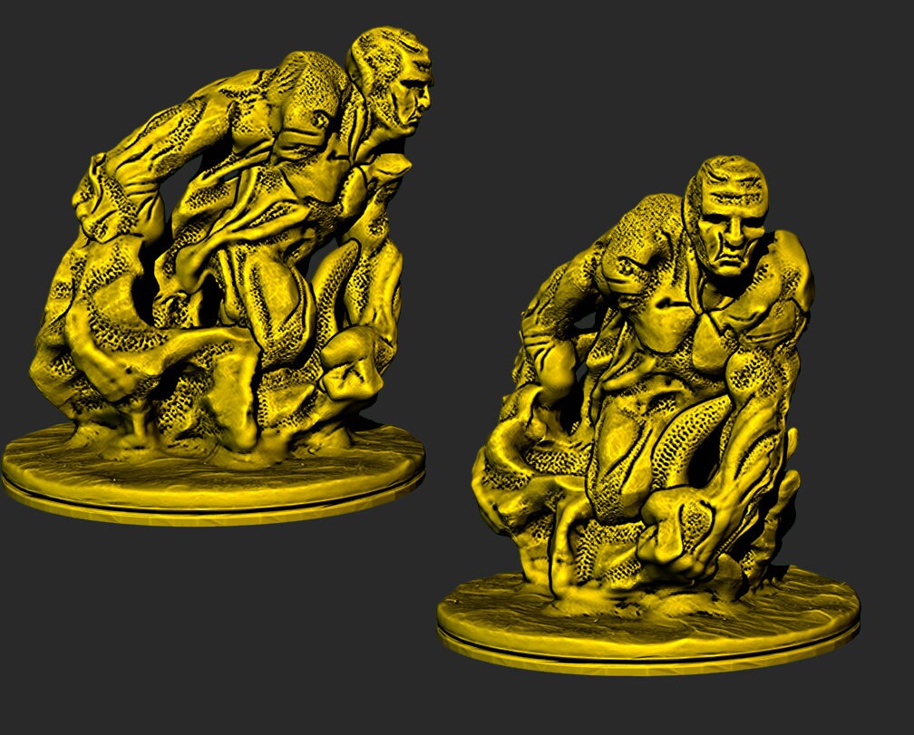 Sand Golem Monster Encounter Mini Miniatures Figure Tabletop Fantasy Games Dungeons & Dragons 3D Printed Resin Empire of Scorching Sands