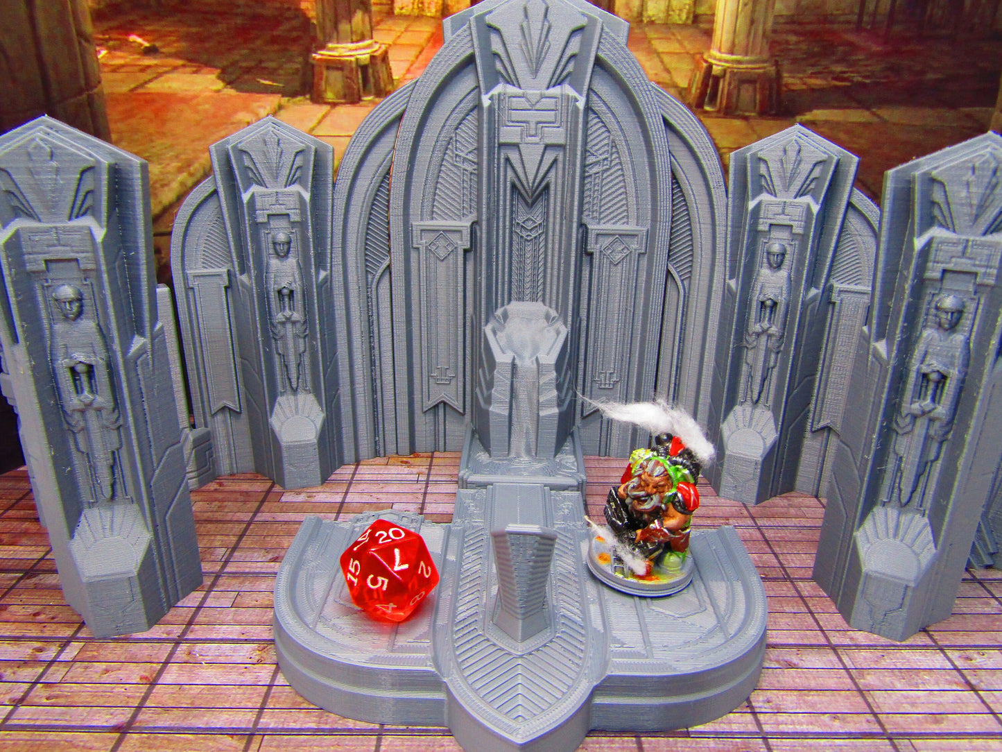 9 pc Church Monastery Cathedral Set Scatter Terrain Scenery Tabletop Gaming Mini Miniature Models 28/32MM 3D Printed Tabletop Gaming RPG