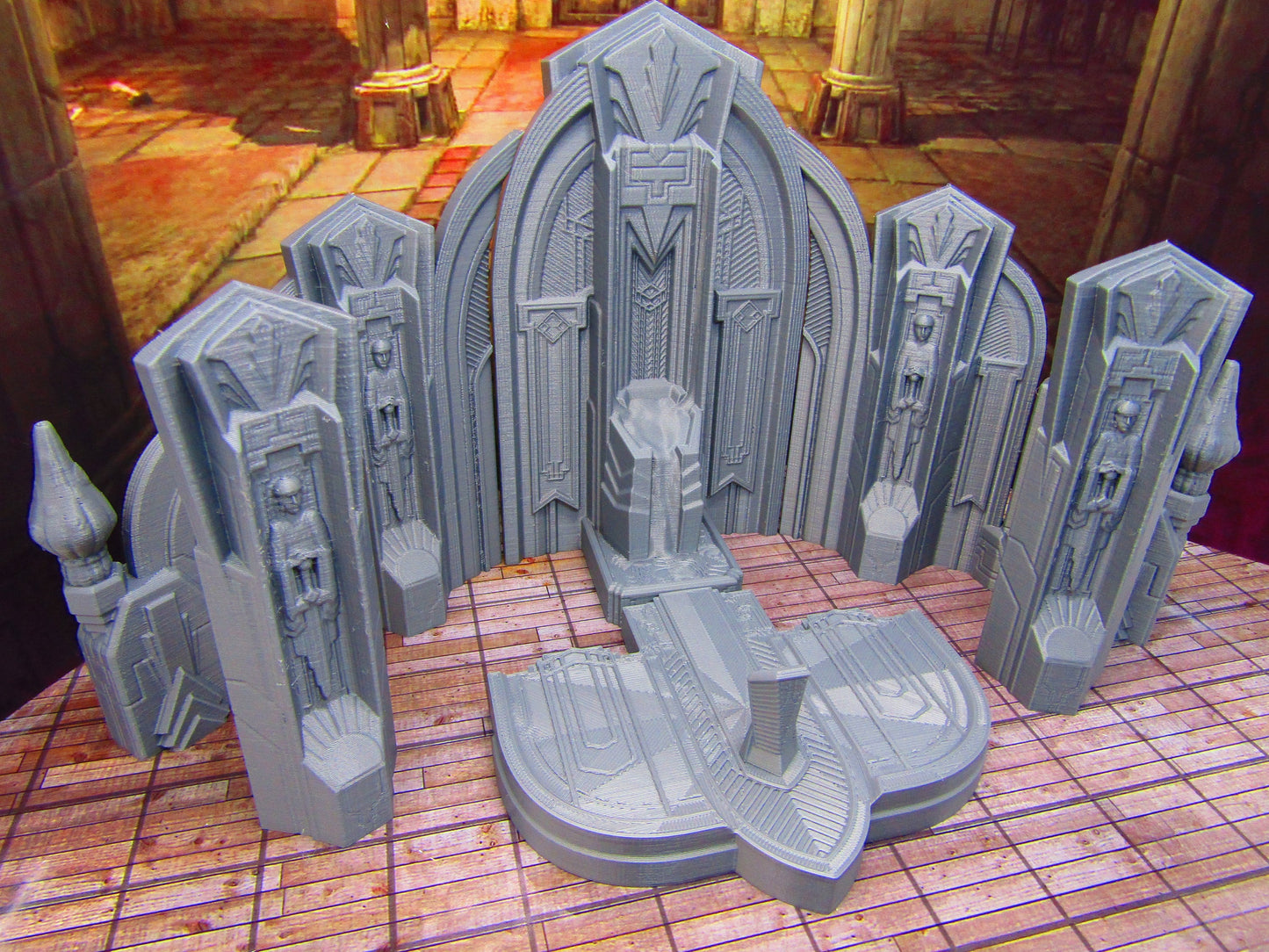 9 pc Church Monastery Cathedral Set Scatter Terrain Scenery Tabletop Gaming Mini Miniature Models 28/32MM 3D Printed Tabletop Gaming RPG