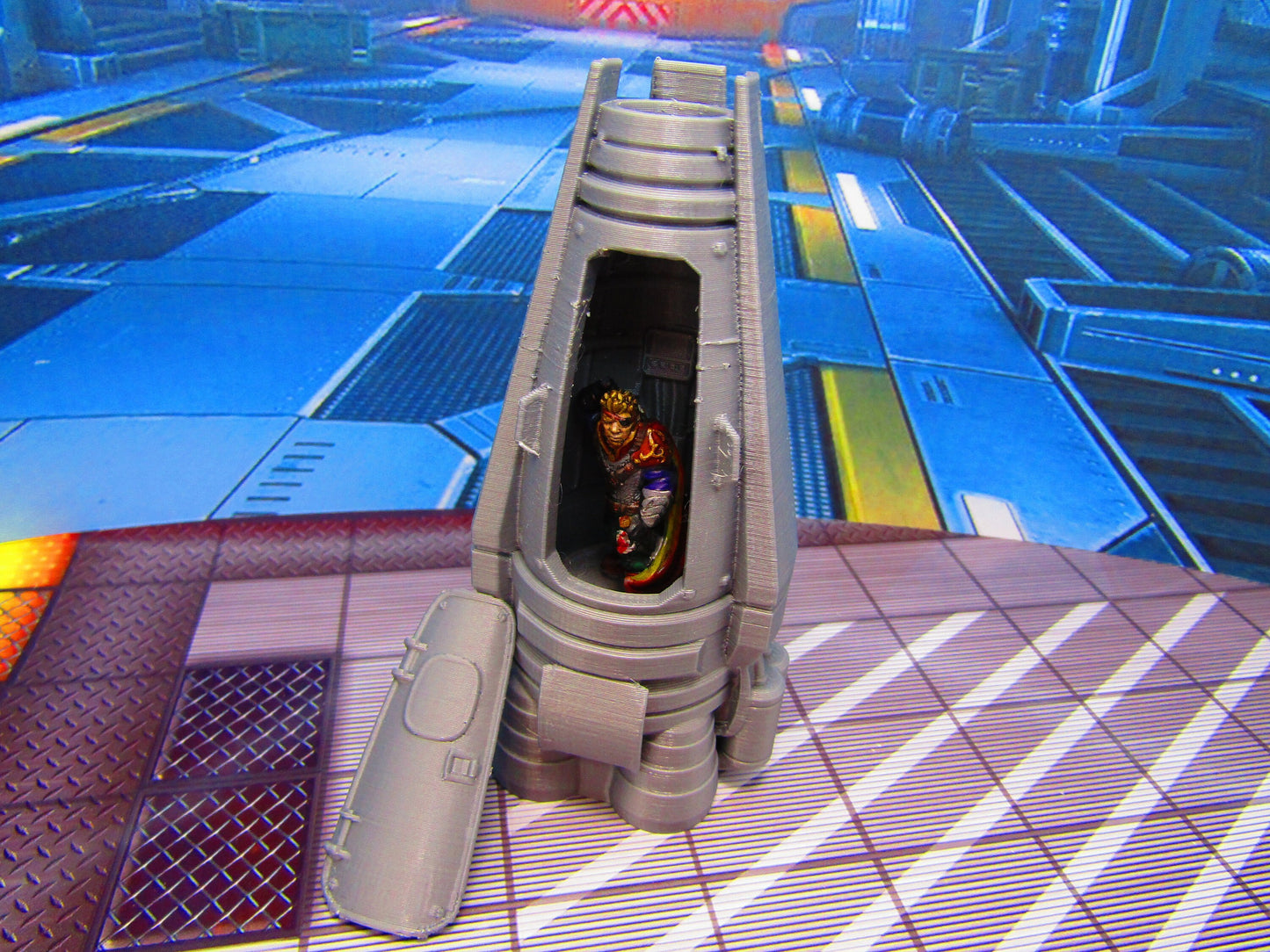 Personal Escape Pod Ship Miniature Mini Scatter Terrain Scenery 3D Printed Model 28/32mm Scale Sci Fi Science Fiction RPG Tabletop Gaming