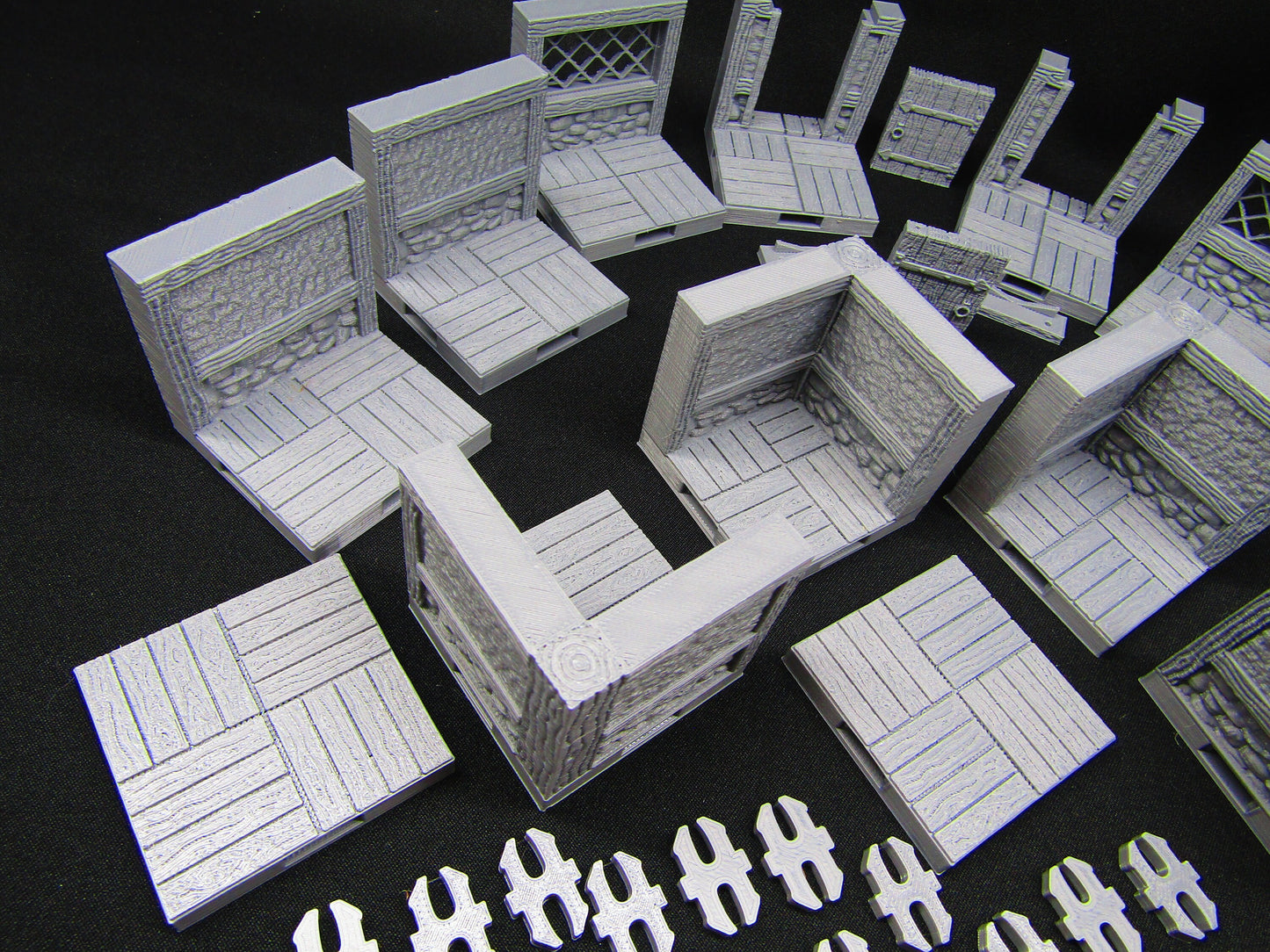 15 Tile Set Town Bar Inn Openforge Locking Modular Dungeon Tiles w/ Doors 3D Printed Model Tabletop Game Dungeons and Dragons D&D Open Lock