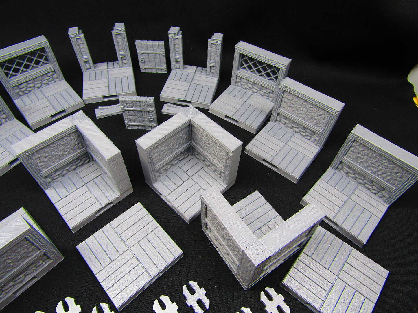 15 Tile Set Town Bar Inn Openforge Locking Modular Dungeon Tiles w/ Doors 3D Printed Model Tabletop Game Dungeons and Dragons D&D Open Lock