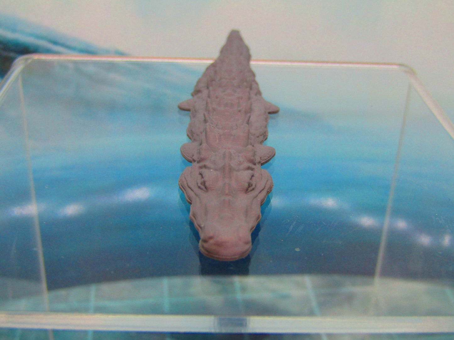 Swimming / Stalking Crocodile Alligator Mini Miniature 3D Printed Figure Model 28/32mm Scale Fantasy Dungeons Dragons RPG Tabletop Gaming