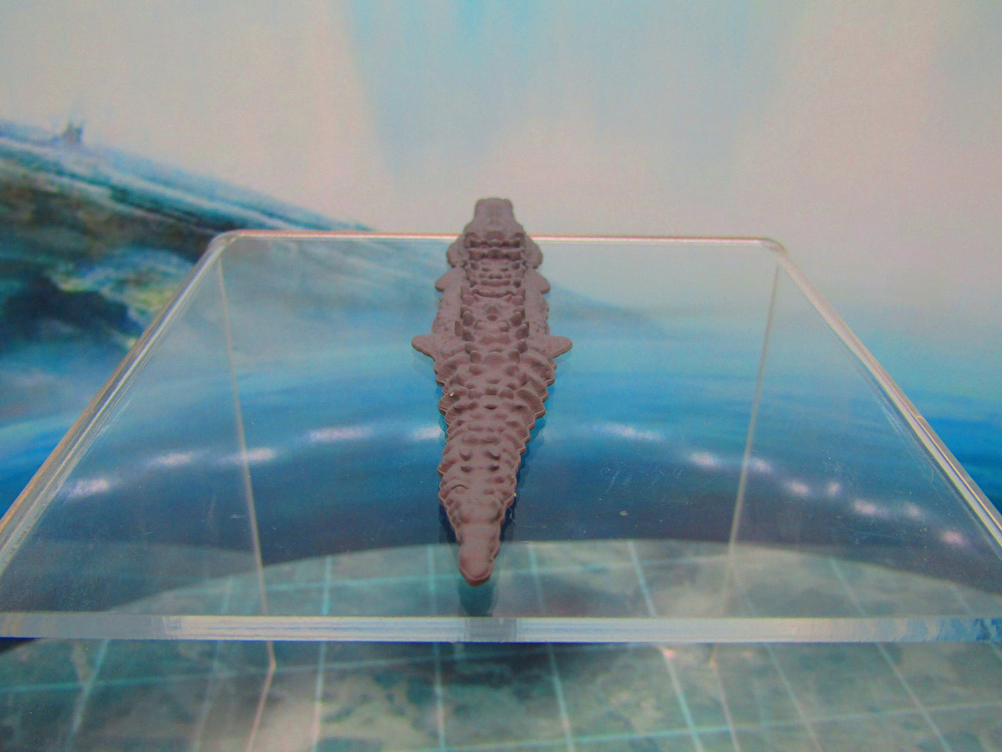 Swimming / Stalking Crocodile Alligator Mini Miniature 3D Printed Figure Model 28/32mm Scale Fantasy Dungeons Dragons RPG Tabletop Gaming