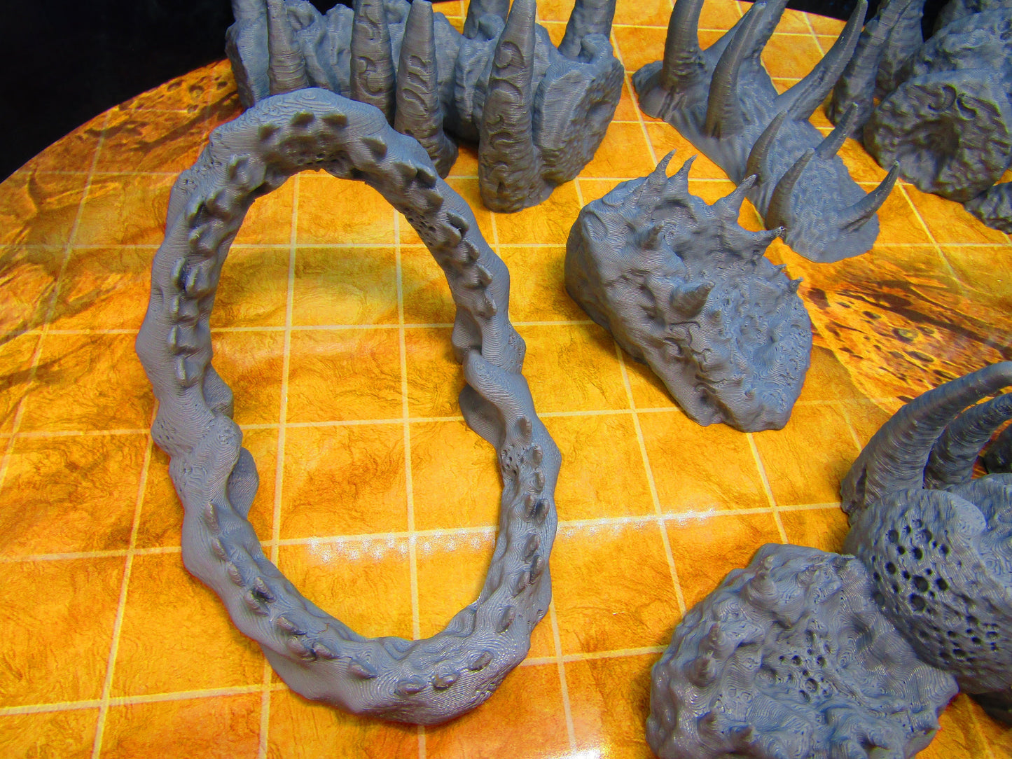6pc Leviathan Giant Sea Monster Bones Graveyard Scenery Scatter Terrain Props 3D Printed Minis 28/32mm Scale Fantasy RPG Tabletop Gaming