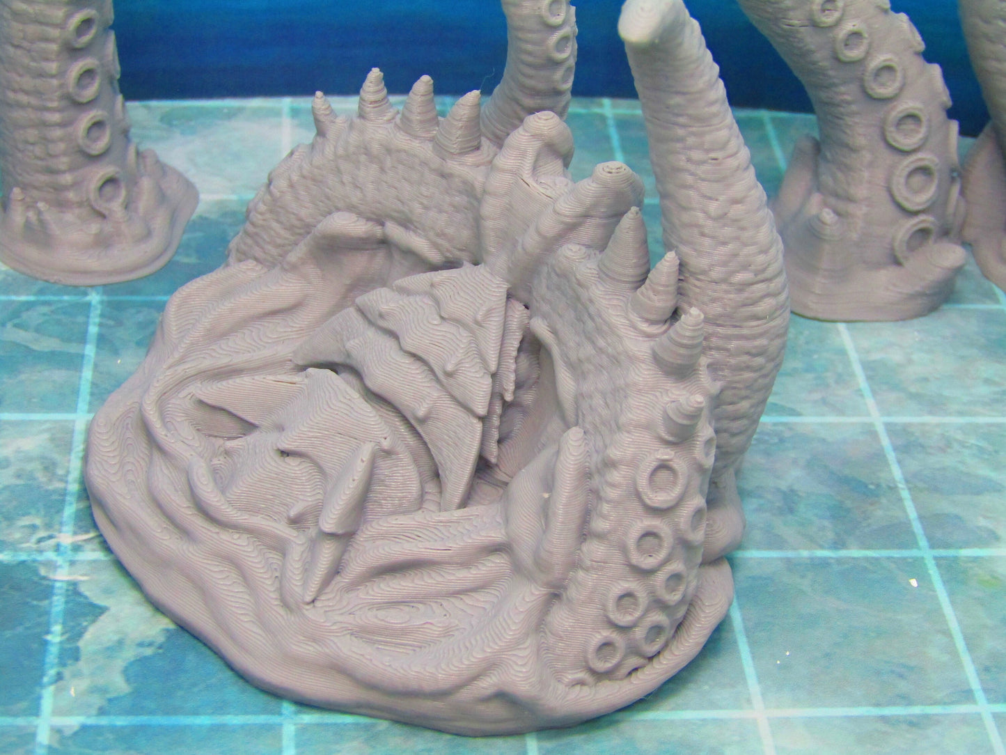 Breaching Attacking Kraken Sea Monster Mini Miniature Figure D Printed Model 28/32mm Scale Fantasy RPG Tabletop Gaming Dungeons & Dragons