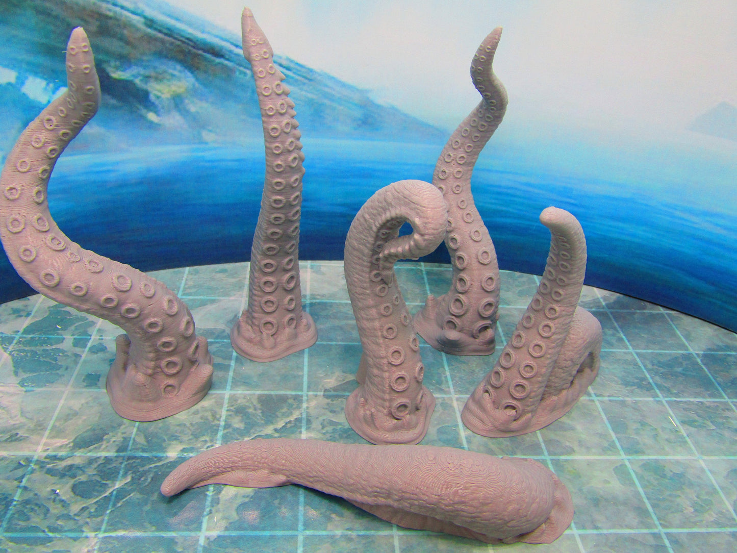 Attacking Tentacles Sea Creature Monster Mini Miniature Figure D Printed Model 28/32mm Scale Fantasy RPG Tabletop Gaming Dungeons & Dragons