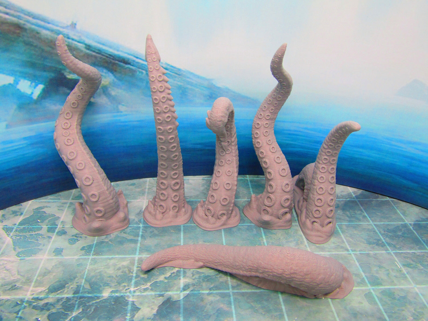 Attacking Tentacles Sea Creature Monster Mini Miniature Figure D Printed Model 28/32mm Scale Fantasy RPG Tabletop Gaming Dungeons & Dragons