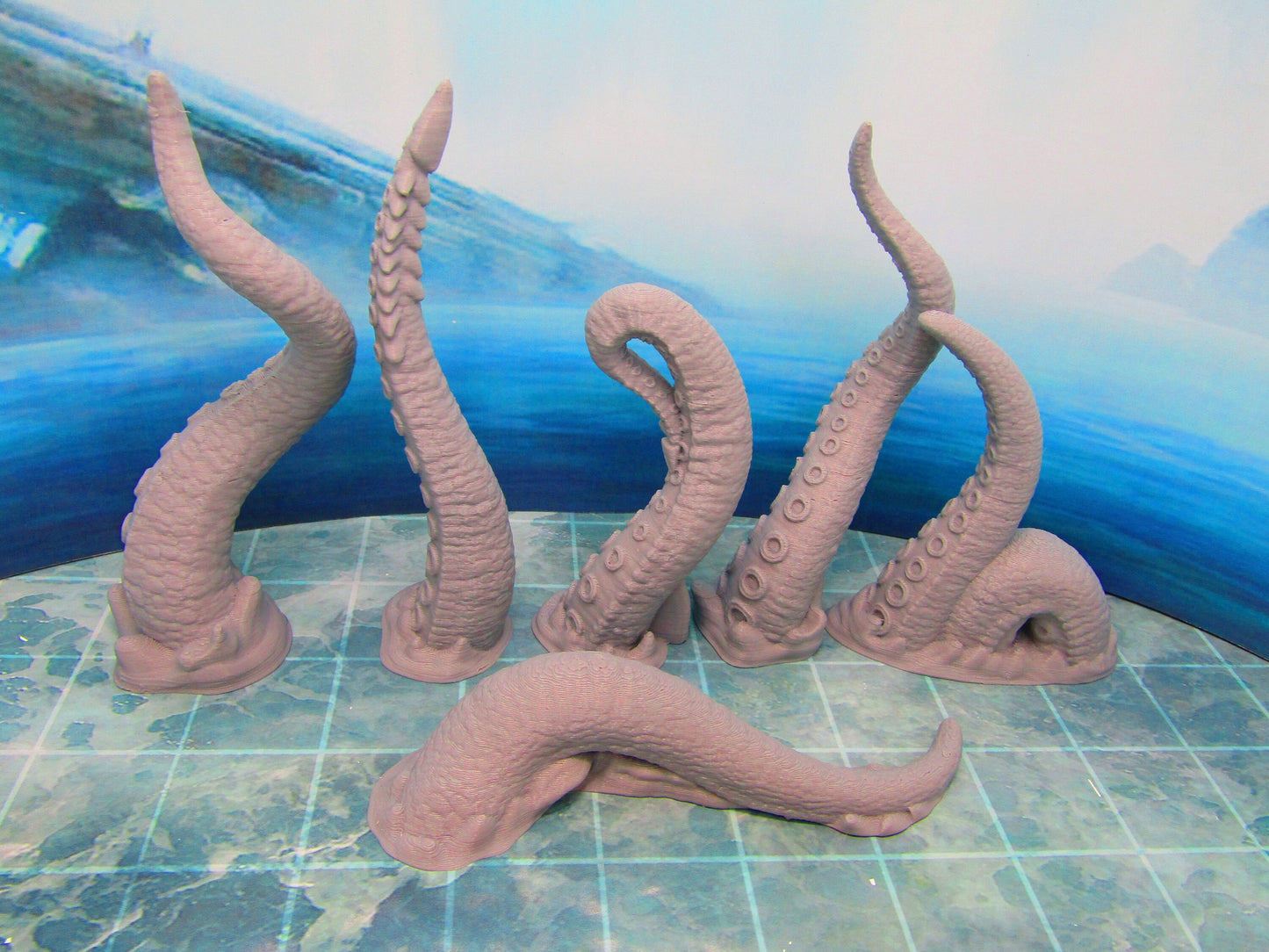 Attacking Tentacles Sea Creature Monster Mini Miniature Figure D Printed Model 28/32mm Scale Fantasy RPG Tabletop Gaming Dungeons & Dragons