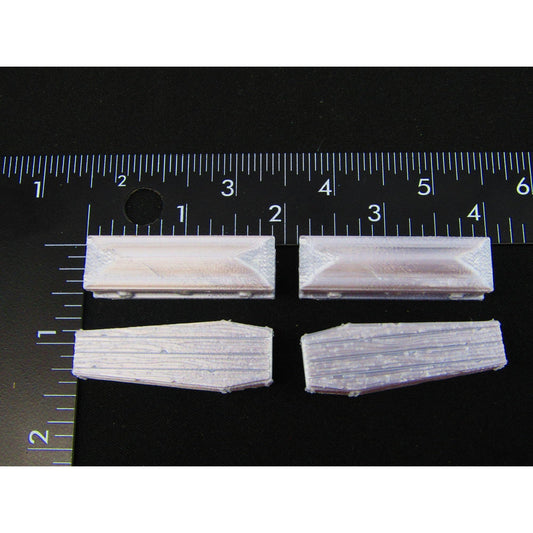 4pc Coffin and Casket Set Graveyard / Cemetery Scatter Terrain Scenery Tabletop Gaming Mini Miniature 3D Printed D&D Wargaming etc.