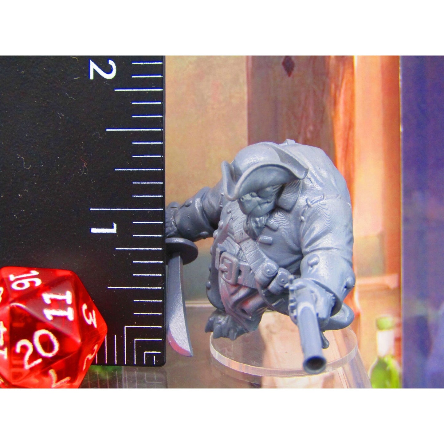 Tortle Pirate Turtle Man Race Mini Miniature Figure 3D Printed Model 28/32mm Scale RPG Fantasy Games Dungeons & Dragons Tabletop