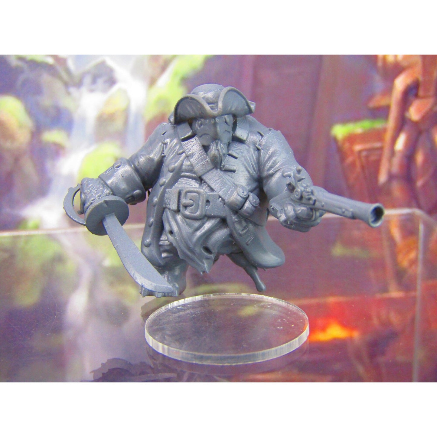 Tortle Pirate Turtle Man Race Mini Miniature Figure 3D Printed Model 28/32mm Scale RPG Fantasy Games Dungeons & Dragons Tabletop