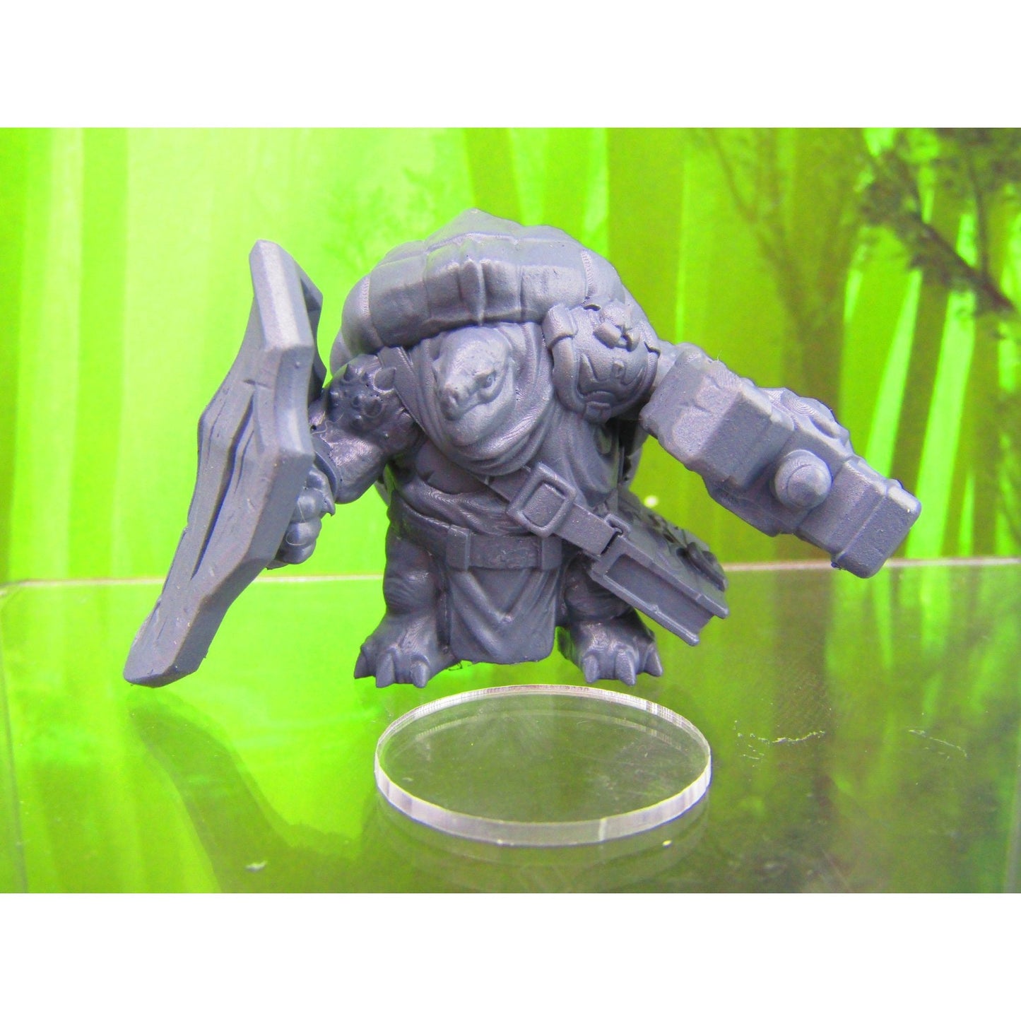 Tortle Cleric Holy Warrior Turtle Man Race Mini Miniature Figure 3D Printed Model 28/32mm Scale RPG Fantasy Games Dungeons & Dragons