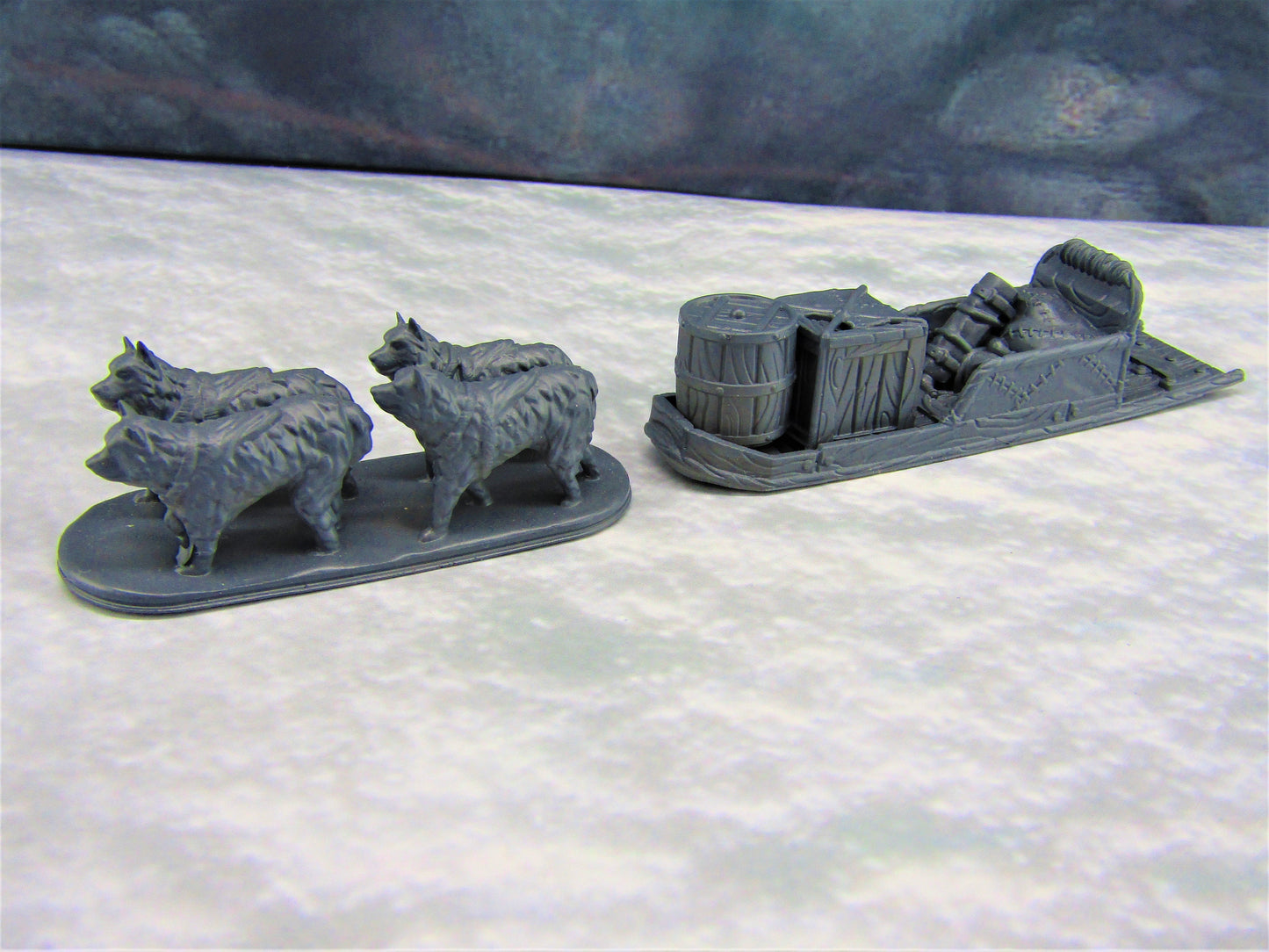 Dog Sled Sleigh and Cargo 28mm Scale Figure RPG Fantasy Games Dungeons & Dragons 3D Printed EC3D Wilds of Wintertide Mini Resin Model