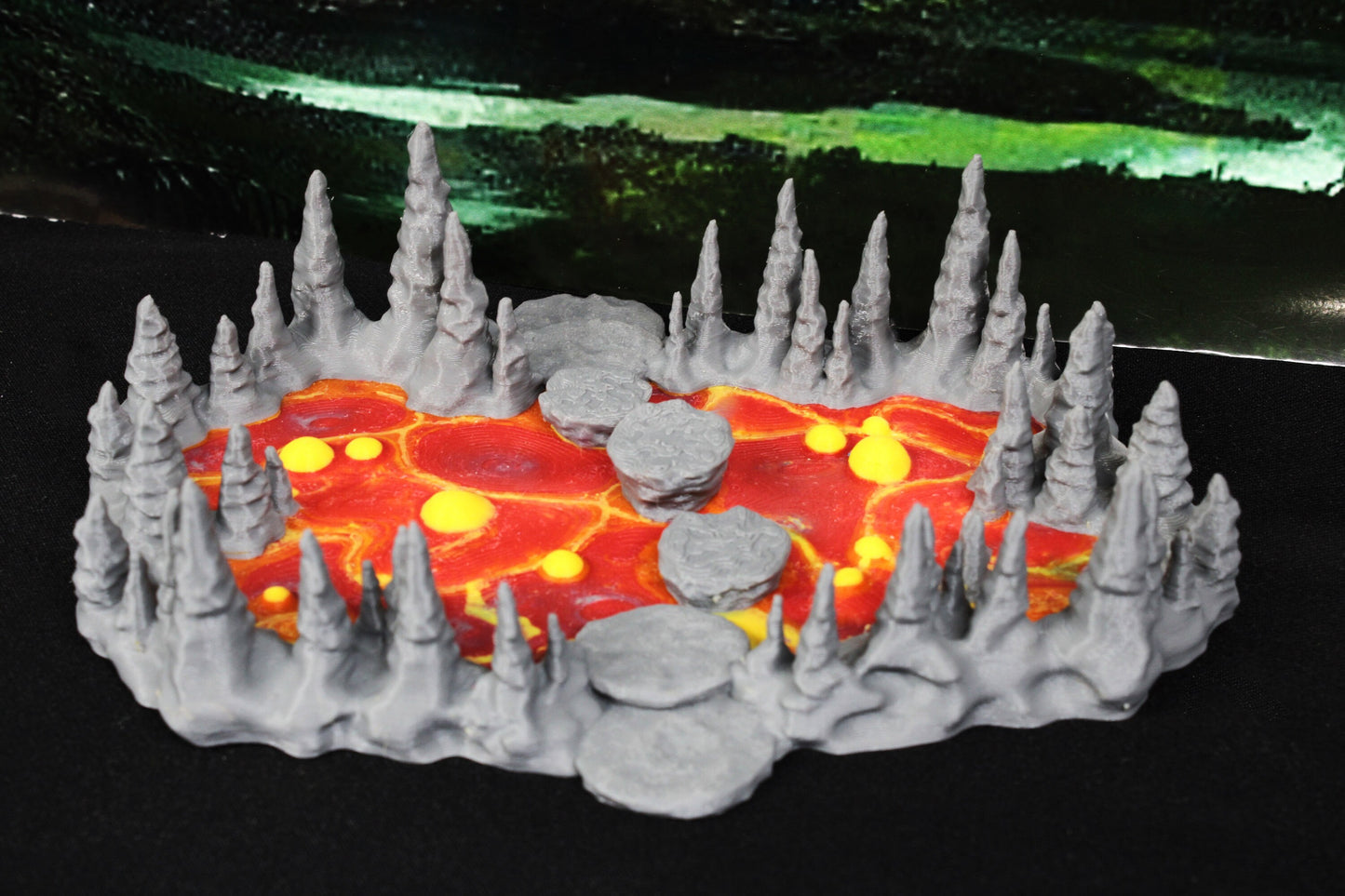 Color Stalagmite Cave Cavern Lava Acid Mud Sulphur Water Pool Pit Fantasy Scatter Terrain Scenery Model RPG Tabletop Game Dungeons & Dragons