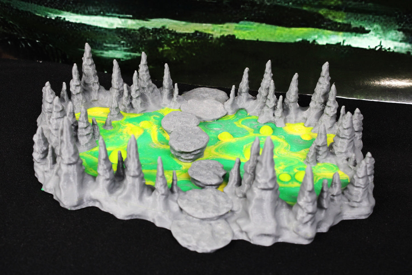 Color Stalagmite Cave Cavern Lava Acid Mud Sulphur Water Pool Pit Fantasy Scatter Terrain Scenery Model RPG Tabletop Game Dungeons & Dragons