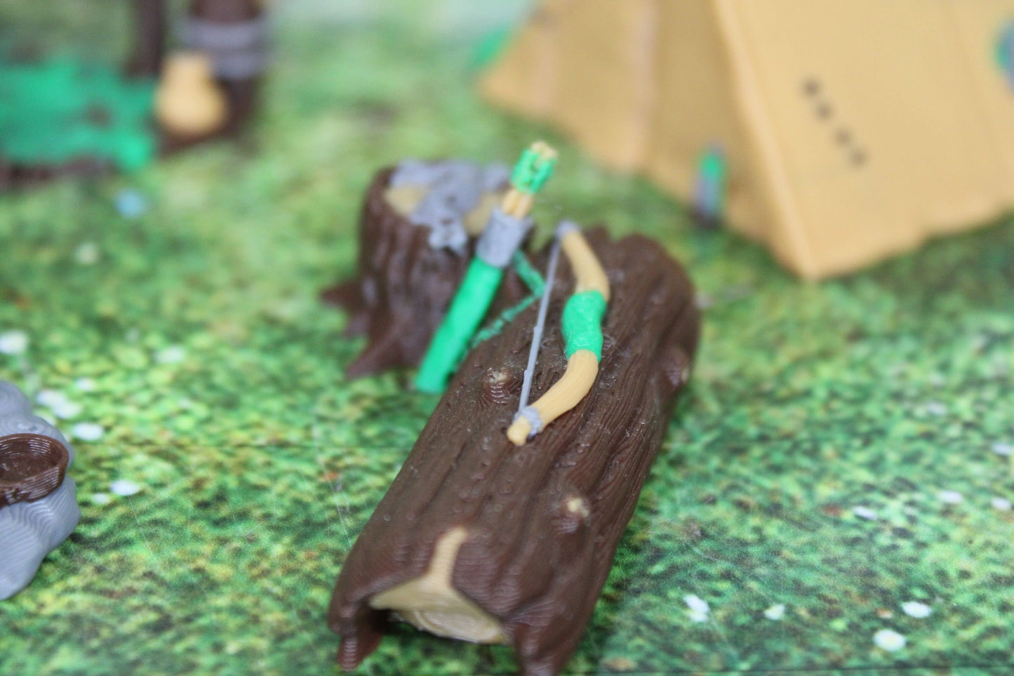 13pc Deluxe Tent Camp Set w/ Horses Wagons Campfire etc. in Color Scatter Terrain Scenery Mini Miniature Tabletop Gaming Wargaming D&D