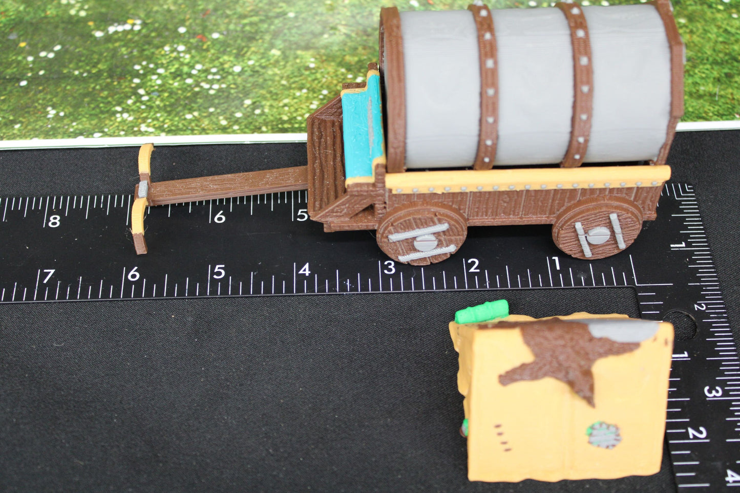 13pc Deluxe Tent Camp Set w/ Horses Wagons Campfire etc. in Color Scatter Terrain Scenery Mini Miniature Tabletop Gaming Wargaming D&D