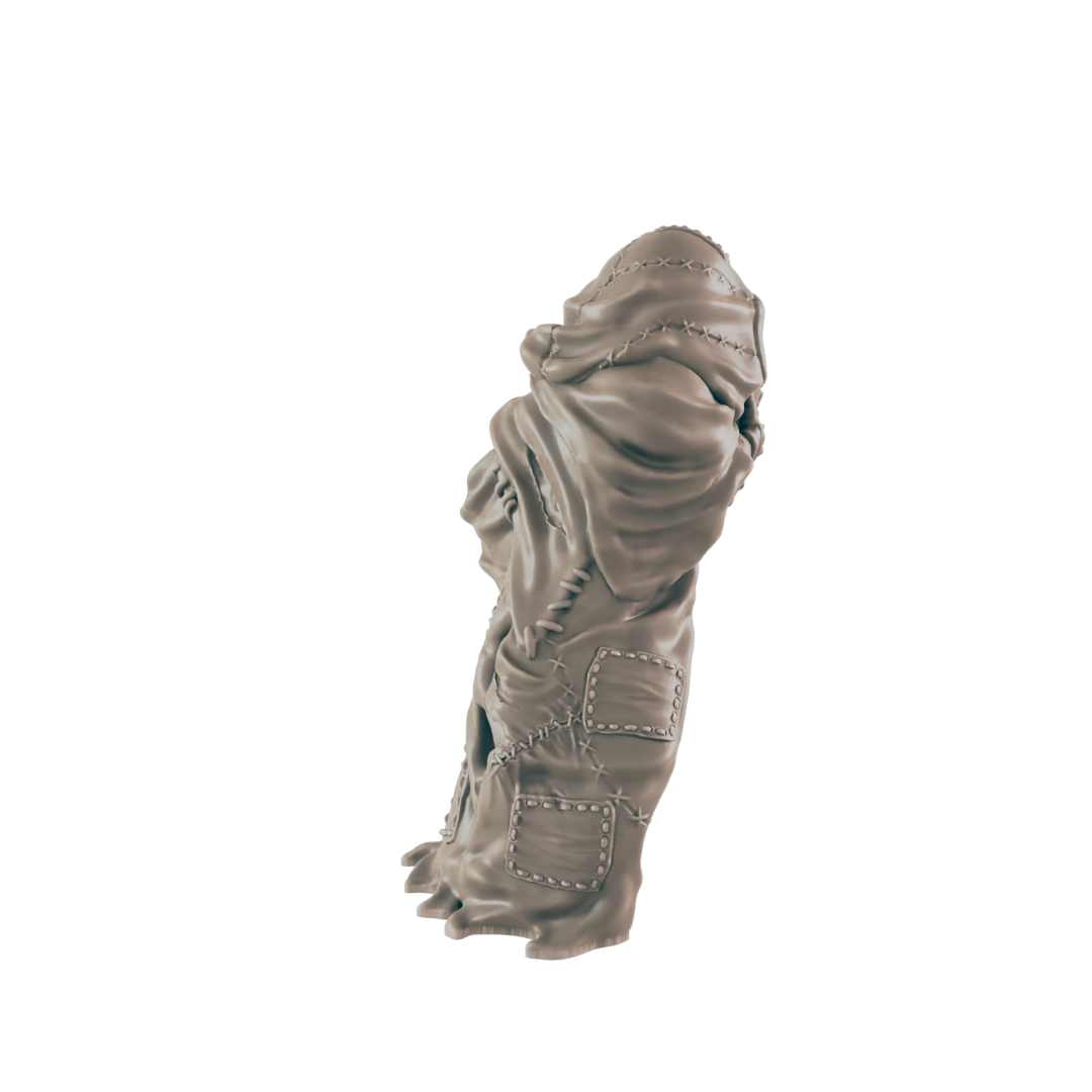 Half Orc Mini | Homeless Beggar | Male Monster Townsfolk NPC Figure | DnD Wargam