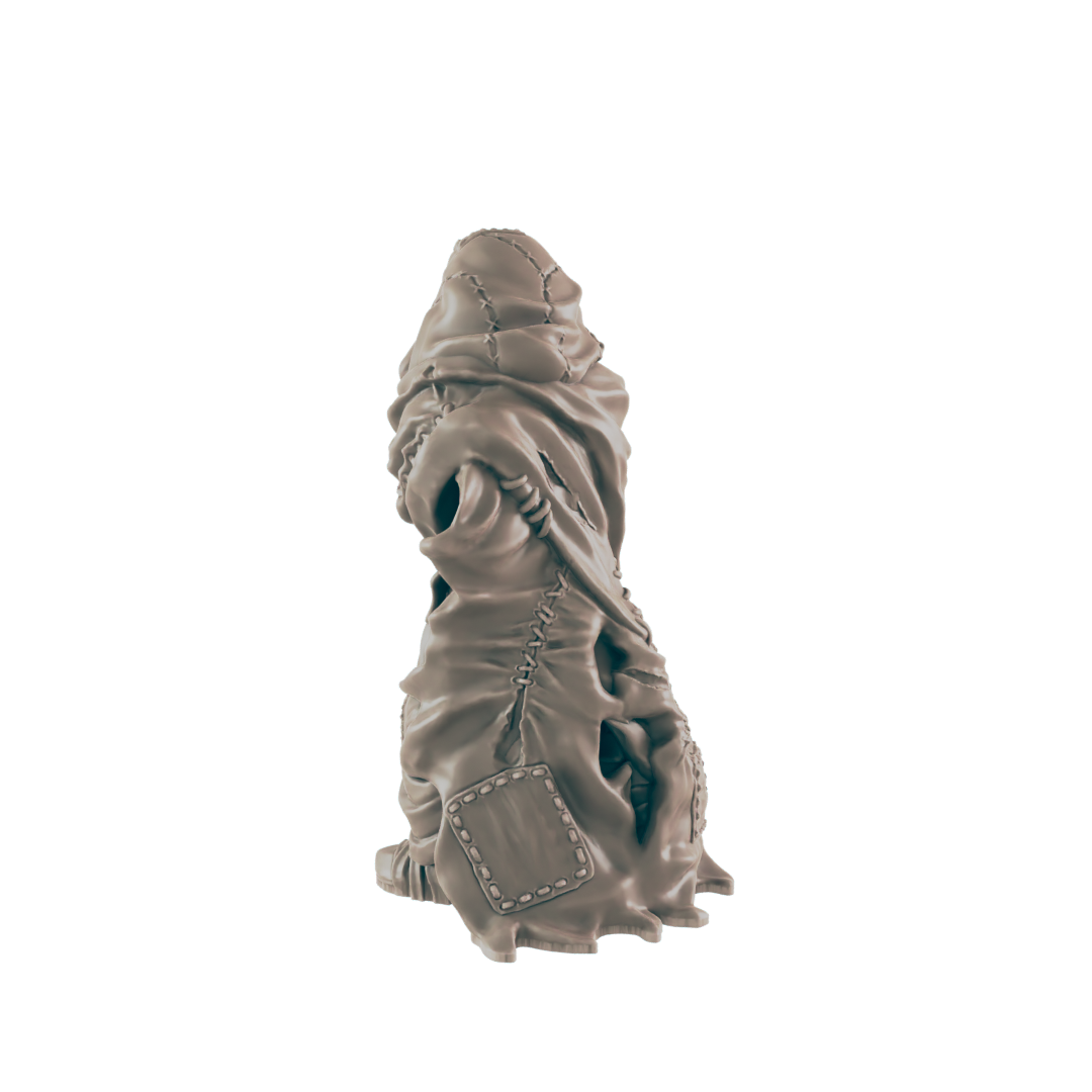 Half Orc Mini | Homeless Beggar | Male Monster Townsfolk NPC Figure | DnD Wargam