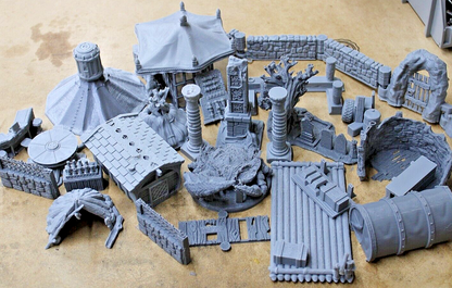Random 1 lb. Lot of Factory Rejects Miniature Scenery Terra Kitbashing B st