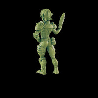 
              Female Vault Dweller Girl | Wasteland Explorer | Post Apocalypse Bad Guy Miniature Figure | Wasteland Warfare Cyber Punk Dystopian Future | 32mm Scale Model
            