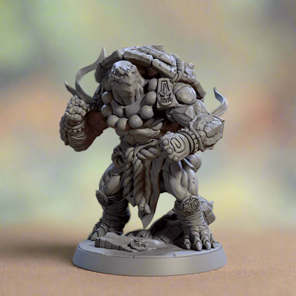 Tso ok Tortle Turtlekin Fighter | Fantasy Boss Enemy | Resin Mini Miniature Figure Scale Model | Dungeons & Dragons Pathfinder etc.