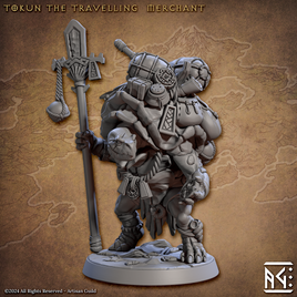 Tokun Traveling Merchant Tortle Turtlekin| Dungeons and Dragons NPC Figure | Pathfinder DnD Wargaming RPG Character | 32mm Scale Model