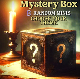 Mystery Box of 8 Random Mini Figures | 3D Printed Resin Models | Your Choice of Theme
