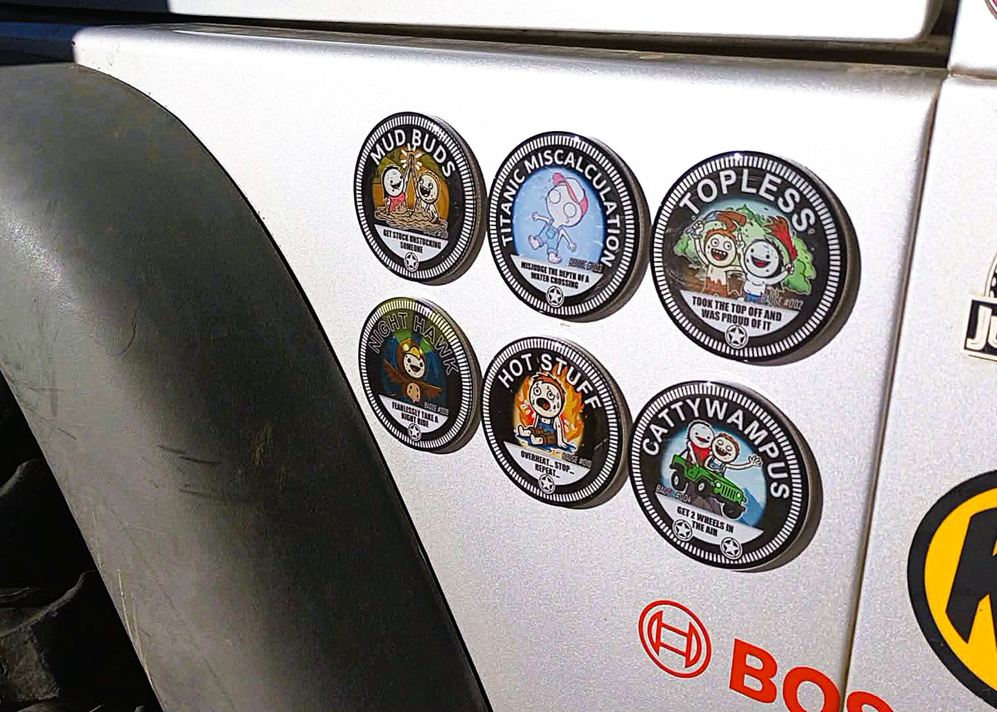 Off Road Adventure Badges / Emblems - Your Choice - Full Color UV Resistant Acrylic - 2.5" for Jeep, Truck, ATV, SxS, Motorcycles and More