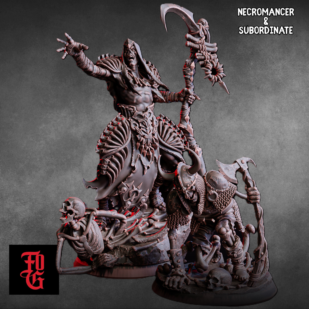 Undead Revolt Encounter - Skeletons, Zombies, Necromancer - D&D Miniature Lot