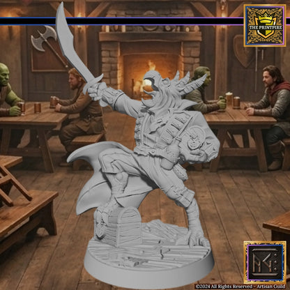 Gyros Shipwrecker | Adventurer Hero Player Character | Mini Miniature Figure Scale Model | Dungeons & Dragons and other RPG Tabletop Games