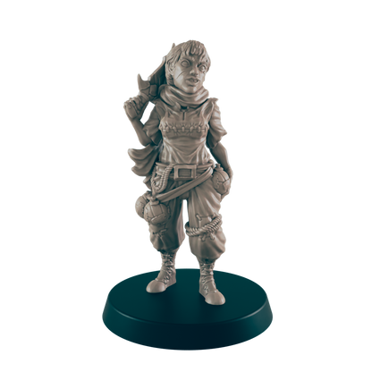 Bandit Mini| Human Rogue Assassin| Dungeons and Dragons NPC Figure | Pathfinder DnD Wargaming RPG Character | 32mm Scale Model