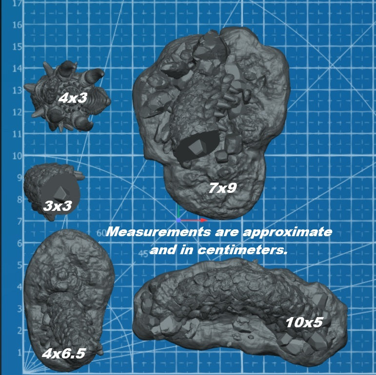 3 Piece Giant Desert Sandworm Mini Miniature Figure 28-32mm Tabletop Gaming