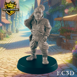 Bouncer Mini | Human Bruiser Security Guard | Dungeons & Dragons NPC Figure | Pathfinder DnD Wargaming RPG Character | 32mm Scale Model