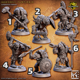 Jadeshell Turtlekin Tortle | Enemy Character | Resin Mini Miniature Figure Scale Model | Dungeons & Dragons Pathfinder etc.