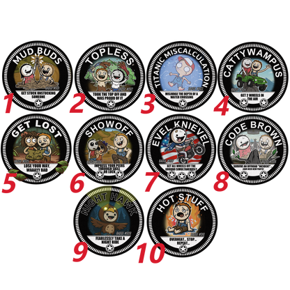 Off Road Adventure Badges / Emblems - Your Choice - Full Color UV Resistant Acrylic - 2.5" for Jeep, Truck, ATV, SxS, Motorcycles and More